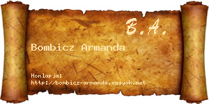 Bombicz Armanda névjegykártya